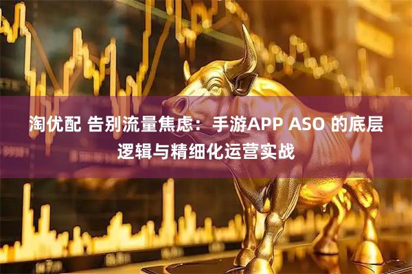 淘优配 告别流量焦虑：手游APP ASO 的底层逻辑与精细化运营实战